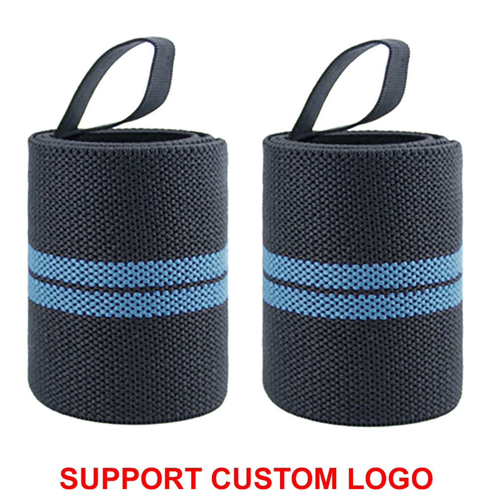 1 Pair Wristband Wrist Support Brace Straps Extra Strength Weight Lifting Wrist Wraps Bandage Fitness Gym Training Custom Logo