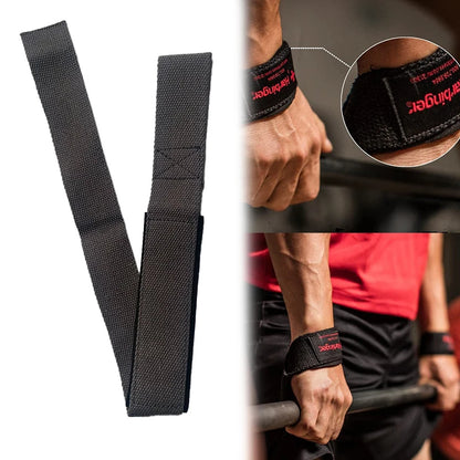 3.8cm*63cm Weightlifting Hand Belt Anti-Slip Sport Fitness Wrist Wraps Straps Gym Support Lifting Grip Belt Fitness Bodybuilding