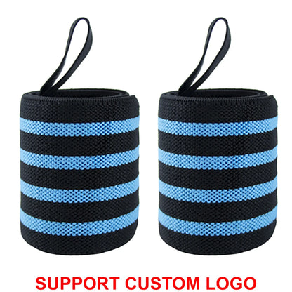 1 Pair Wristband Wrist Support Brace Straps Extra Strength Weight Lifting Wrist Wraps Bandage Fitness Gym Training Custom Logo