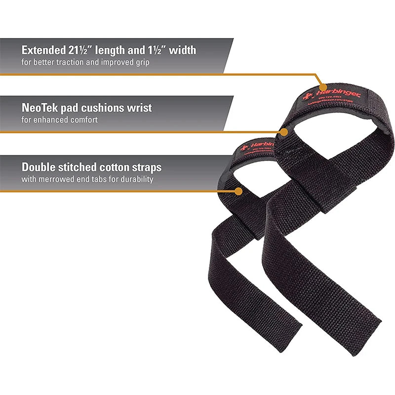 3.8cm*63cm Weightlifting Hand Belt Anti-Slip Sport Fitness Wrist Wraps Straps Gym Support Lifting Grip Belt Fitness Bodybuilding