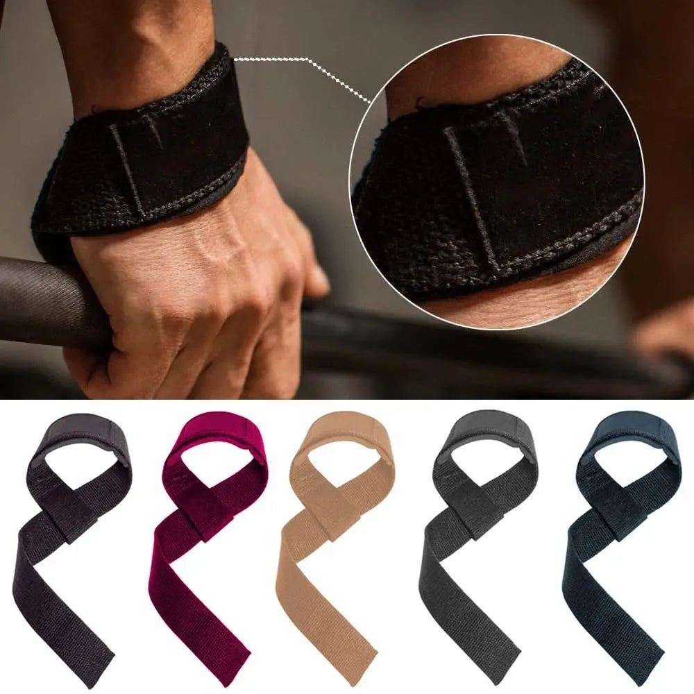 1Pcs/1Pair Sport Fitness Straps Lifting Grip Belt Gym Bodybuilding Wrist Support Weightlifting Hand Belt 3.8*63cm Anti-Slip